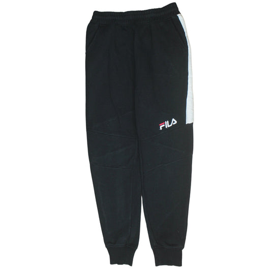 Fila Men's Black Jogger Trousers S Elastic Waist Fleece Casual