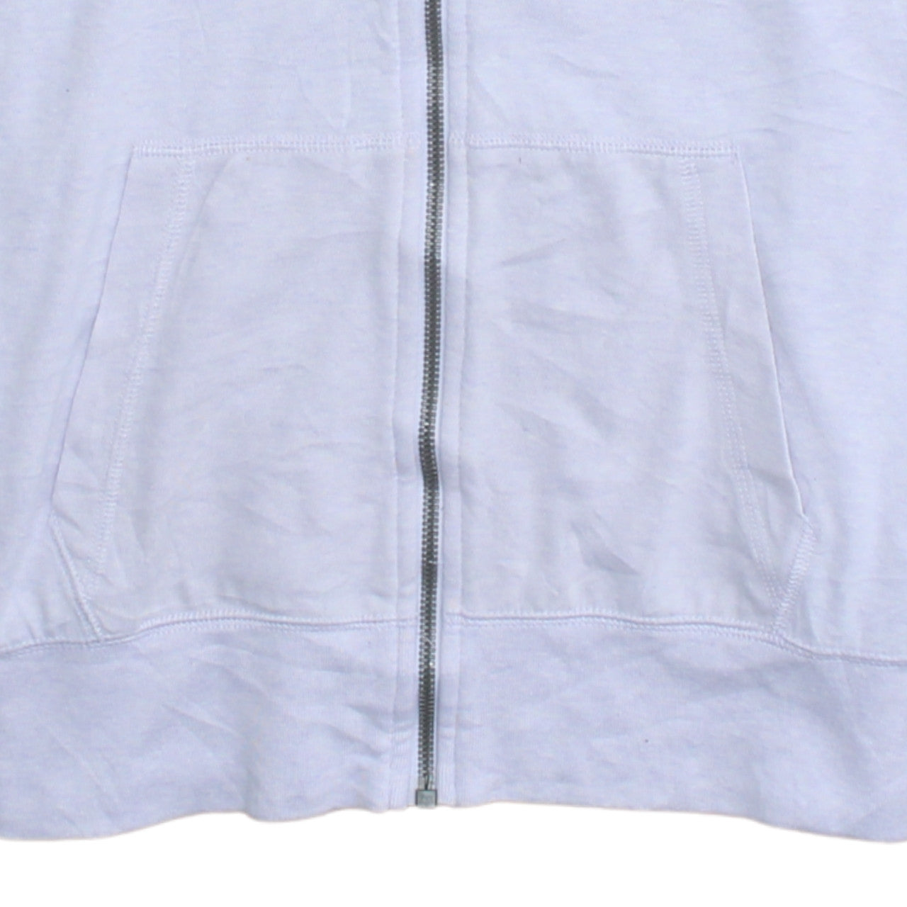 Nike Women’s Light Grey Full Zip Hoodie Size L Cotton Blend
