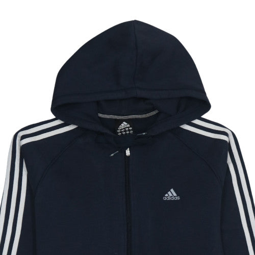 Additional view of Adidas Men's Blue Full Zip Hoodie M Sports Fleece Sweatshirt