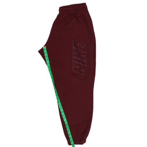 Nike Men's Red XL Fleece Sweatpants Elastic Waist Logo Casual