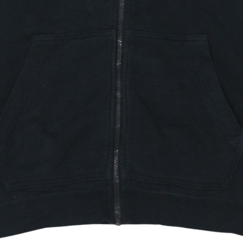 Nike Men's Black Full Zip Hoodie S Regular Fit Fleece Sports Style