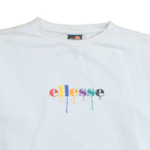 Additional view of Ellesse Men's White Pullover Sweatshirt M Retro Logo Fleece