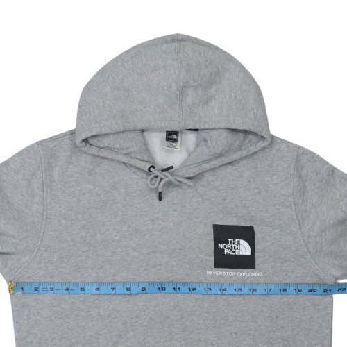 The North Face Men’s Grey Pullover Hoodie Size L Fleece Logo Outdoor