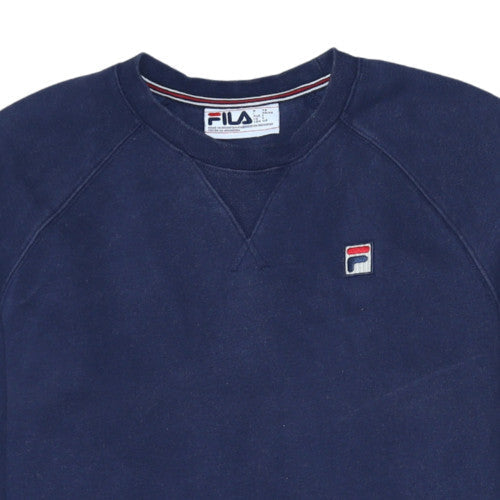 Additional view of Fila Men's Blue Crew Neck Pullover Sweatshirt, size S