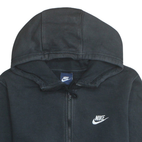 Nike Men's Black Full Zip Hoodie Size S Cotton Fleece Sweatshirt