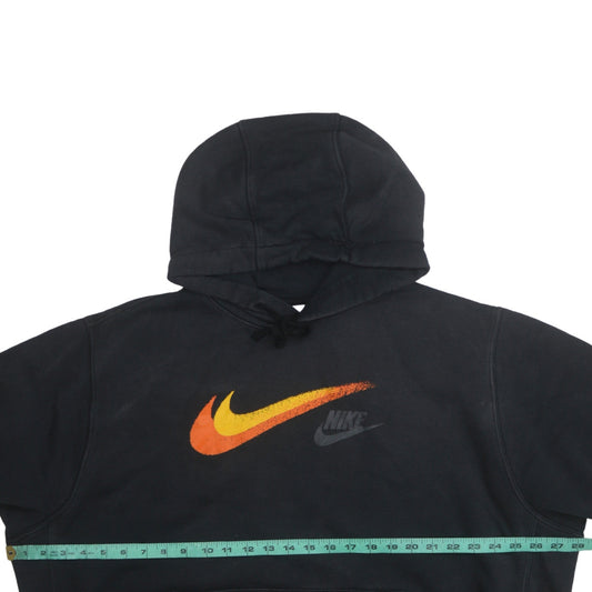 Nike Men's Black XL Pullover Hoodie with Logo Graphic Print