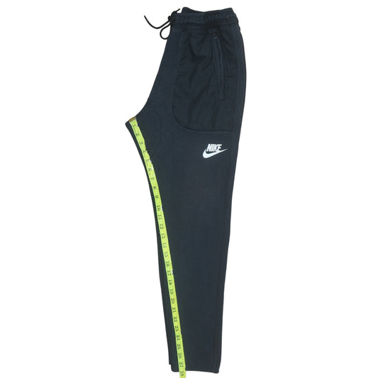 Nike Men's Black Jogger Trousers Size M with Logo and Zip Pockets