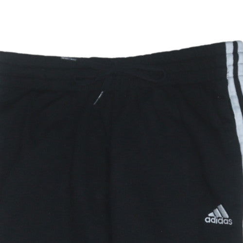 Adidas Womens Black S 8-10 Jogger Sweatpants with Pockets