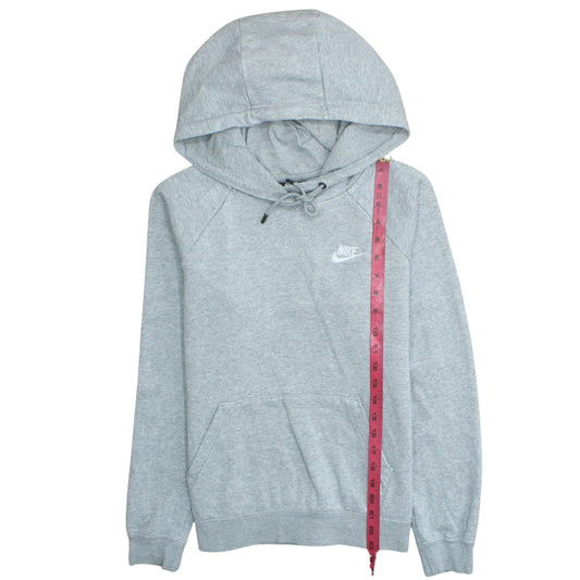 Nike Men's Grey Pullover Hoodie Small Regular Fit Logo Sportswear