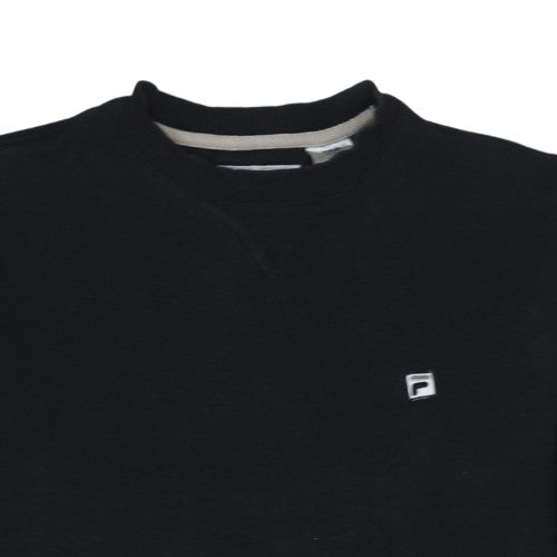 Additional view of Fila men’s black crew neck fleece sweatshirt m pullover sportswear