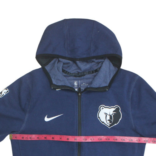 Nike Boys Blue Full Zip Hooded Short Sleeve Basketball Hoodie L 14-15 Yrs