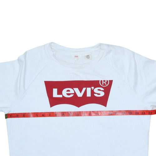 Levi's Men's White Logo Pullover Sweatshirt Size S Regular Fit