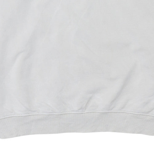 Additional view of Fila Men's White Pullover Sweatshirt Large Crew Neck Logo Sportswear