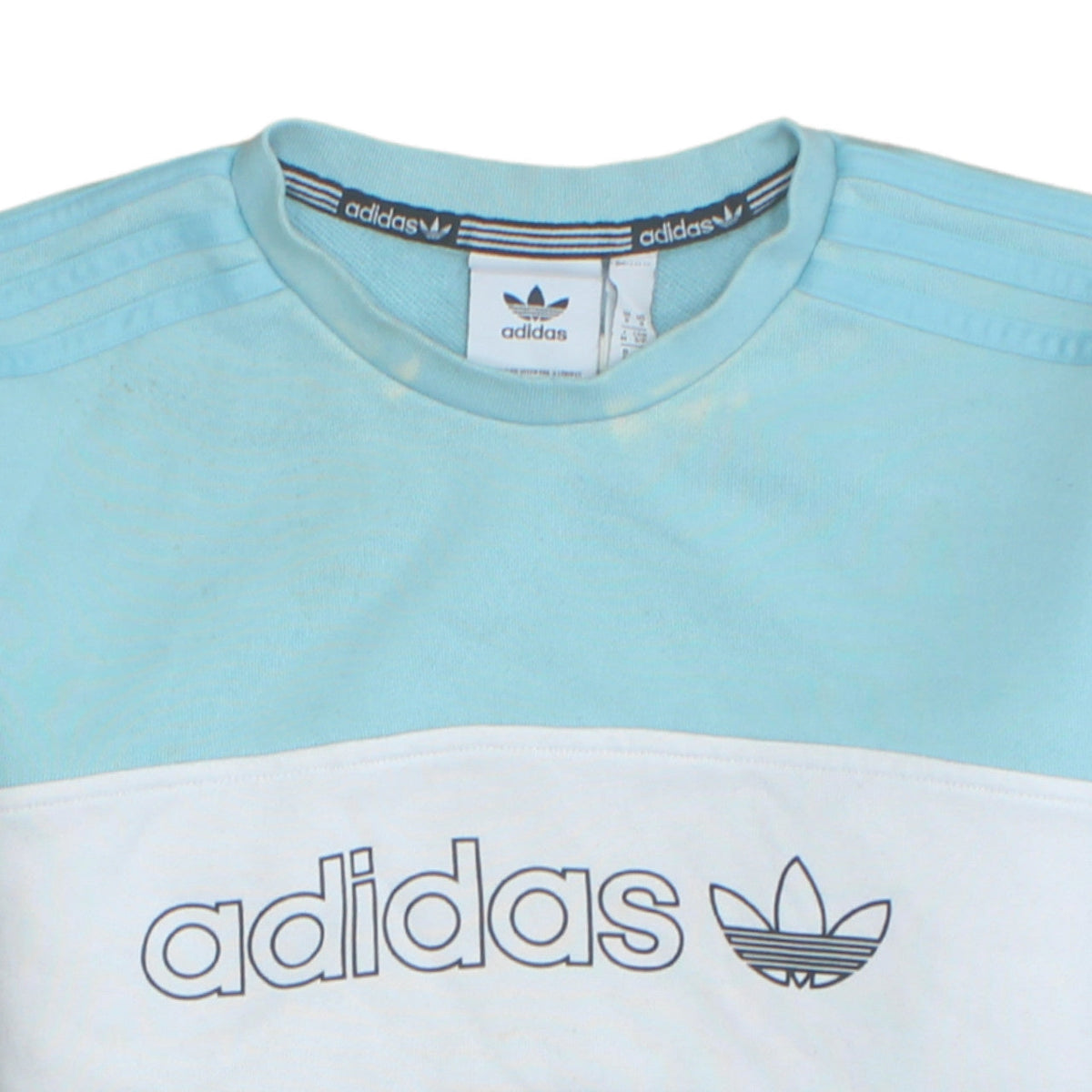 Additional view of Adidas men’s blue colour block crew neck sweatshirt small