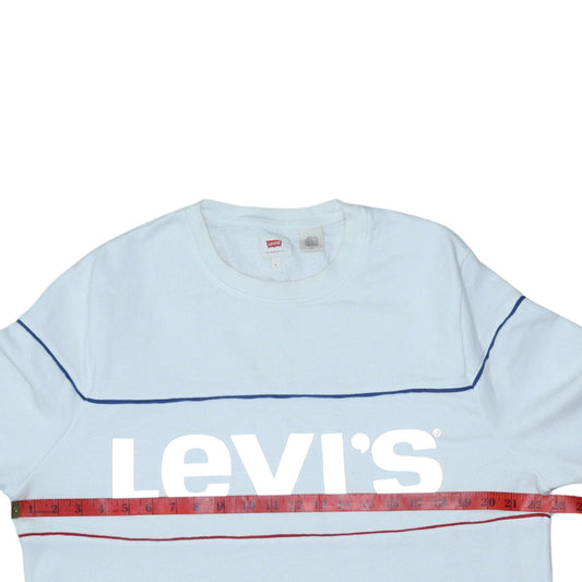 Levi's Mens Light Blue Crew Neck Logo Sweatshirt Size L