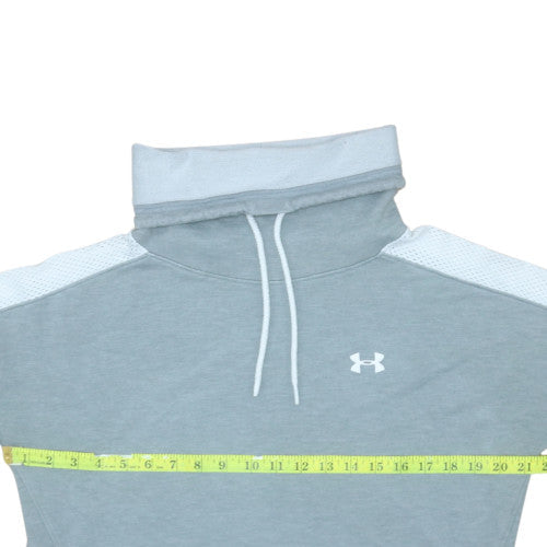 Under Armour Mens Grey Pullover Hoodie Medium Loose Fit Athletic Style