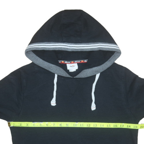 Ellesse Mens Black Pullover Hoodie Size S Regular Fit Hooded Sweatshirt