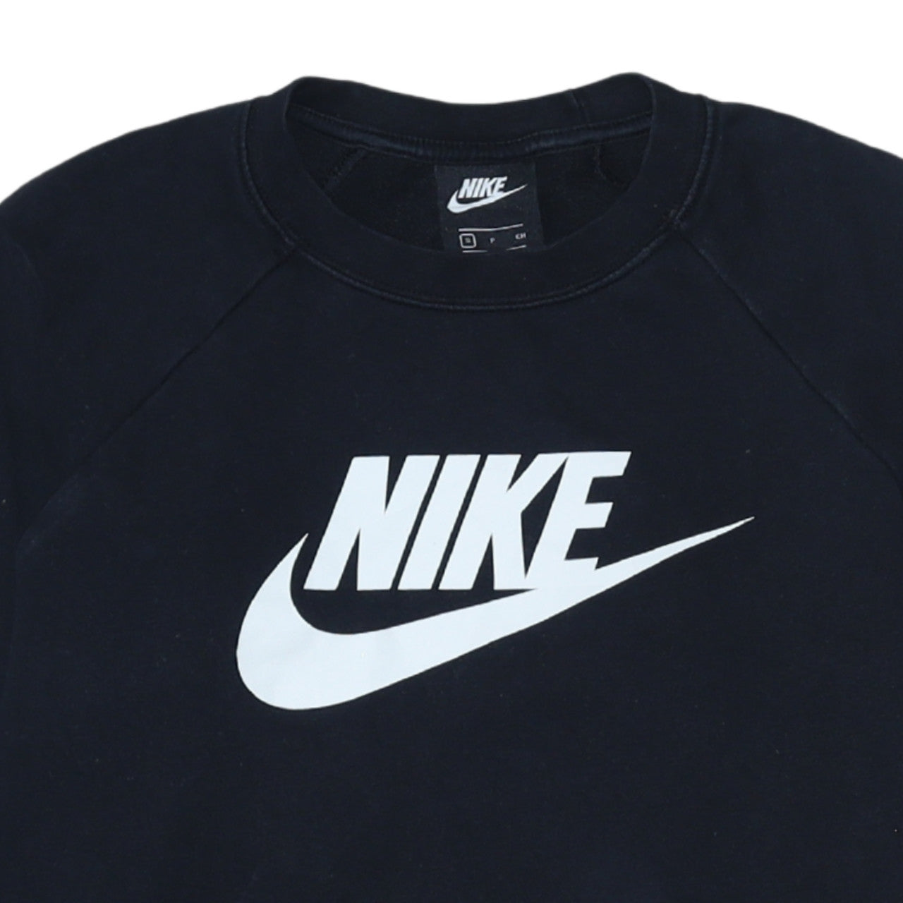 Nike Men's Black Small Pullover Sweatshirt Crew Neck Graphic Print