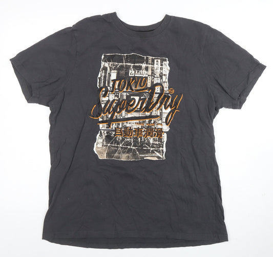 Superdry Men's Black XL Tokyo Graphic Print T-Shirt
