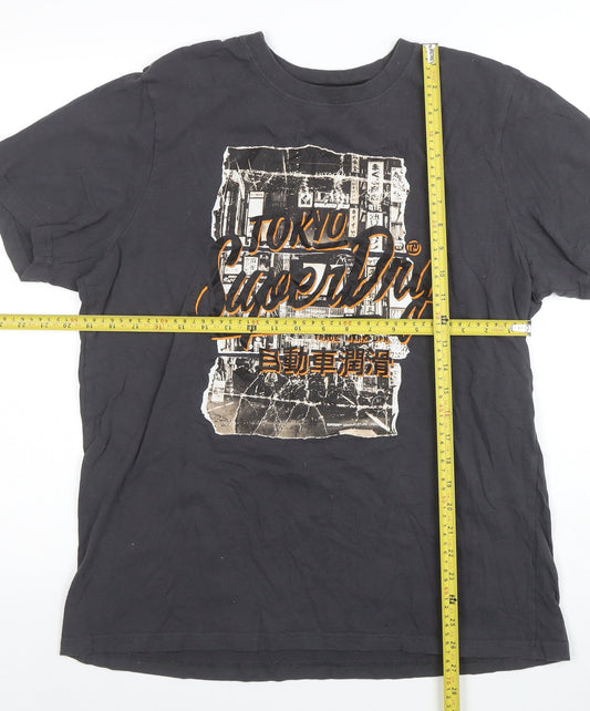 Superdry Men's Black XL Tokyo Graphic Print T-Shirt