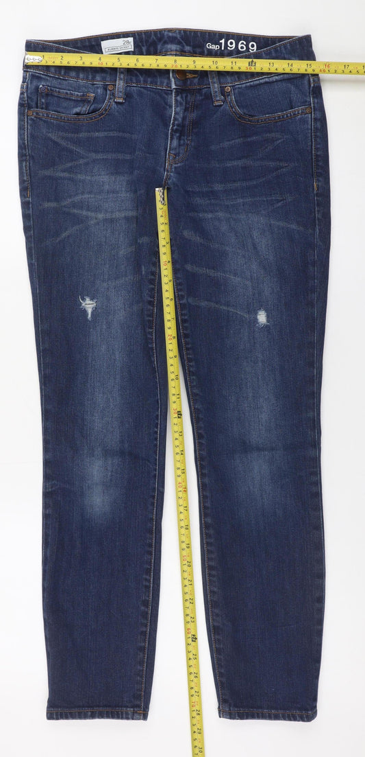 Gap Women’s Blue 1969 Always Skinny Jeans Size 10R Mid Rise Denim