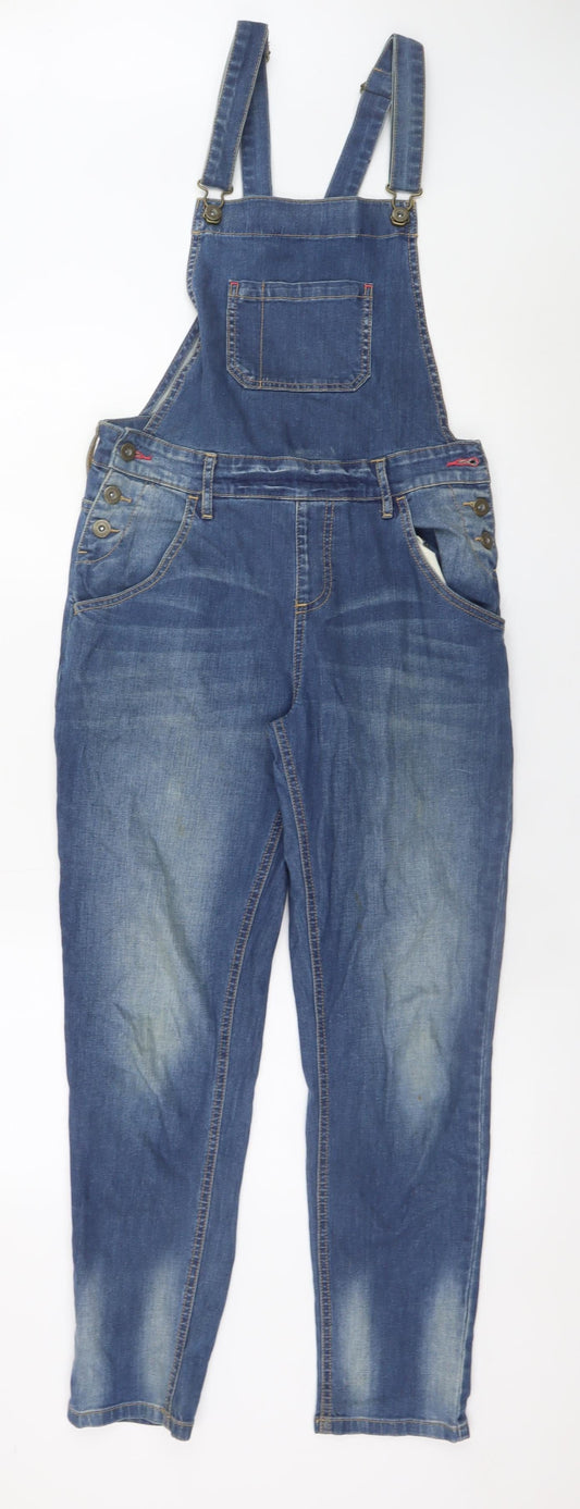 Johnnie b Girls Blue Denim Dungaree Jumpsuit 13-14 Years Adjustable Straps