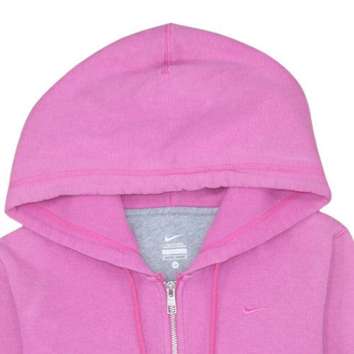Nike Womens Pink Full Zip Hoodie Medium Cotton Blend Sweatshirt