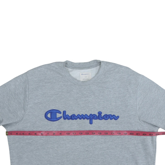 Champion Mens Grey Crew Neck Pullover Sweatshirt L Regular Fit