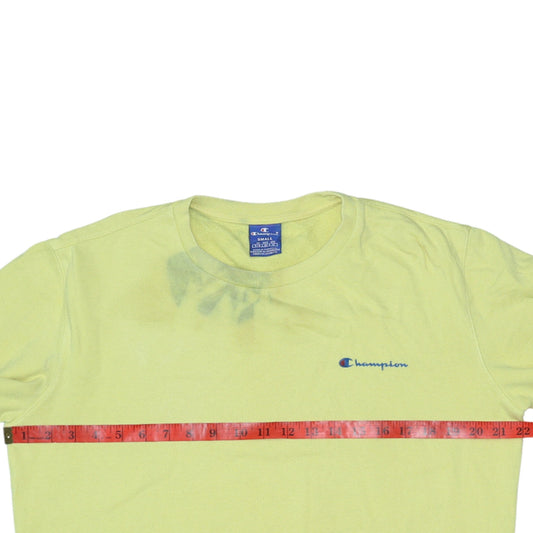 Champion Men's Yellow Small Pullover Crew Neck Sweatshirt