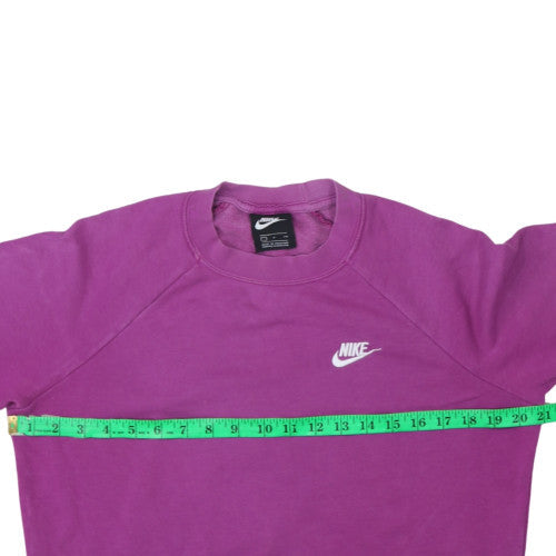 Nike Women's Purple Cotton Crew Neck Sweatshirt Size S