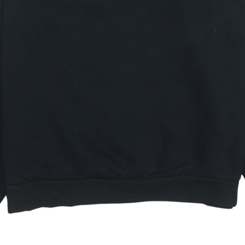 Additional view of Adidas Women Black Crew Neck Pullover Sweatshirt L with Stripes