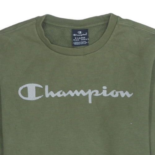 Additional view of Champion boys’ khaki green xl 13-14 years crew neck sweatshirt