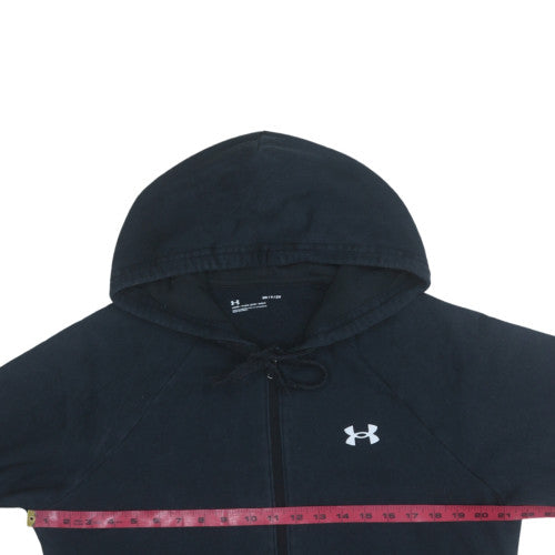 Under Armour Mens Black Full Zip Hoodie Size S Relaxed Fit