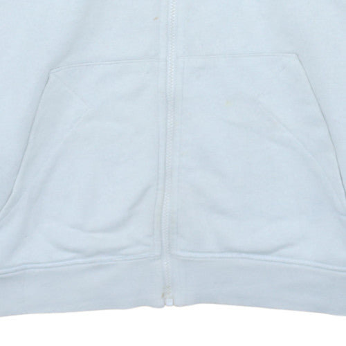 Nike Men's White Full Zip Hoodie Size M Fleece Regular Fit