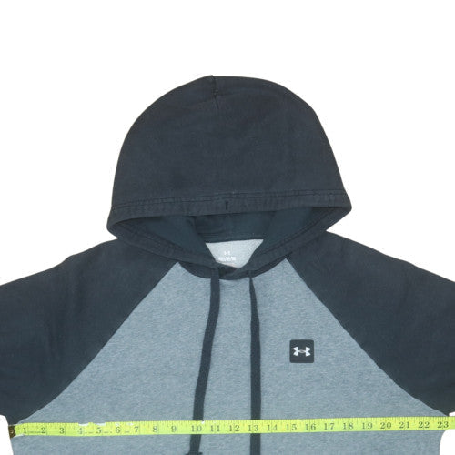 Under Armour Men's Grey & Black Pullover Hoodie Size M Cotton Blend