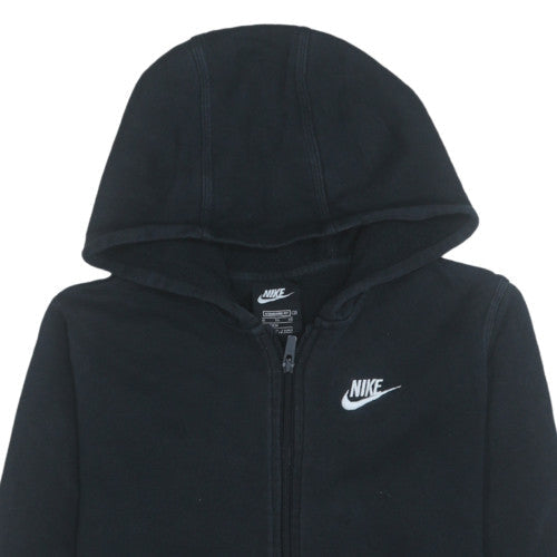 Additional view of Nike boys’ black full zip hoodie xl 158-170cm fleece lined sweatshirt
