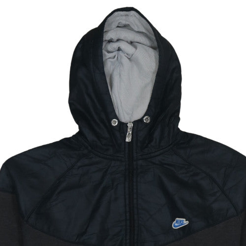 Nike Men's Black Full Zip Hoodie L Fleece Sportswear Jacket