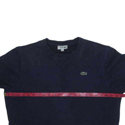 Lacoste Men's Blue Cotton Pullover Sweatshirt L Crew Neck Sport Style
