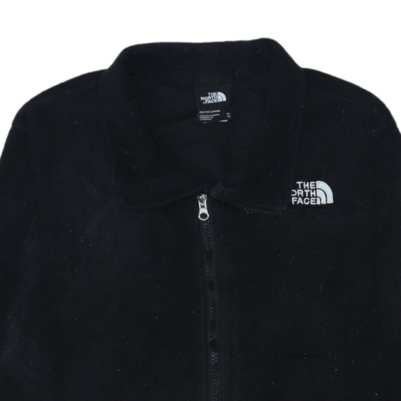 Additional view of The North Face boys’ black fleece full zip jacket xl youth