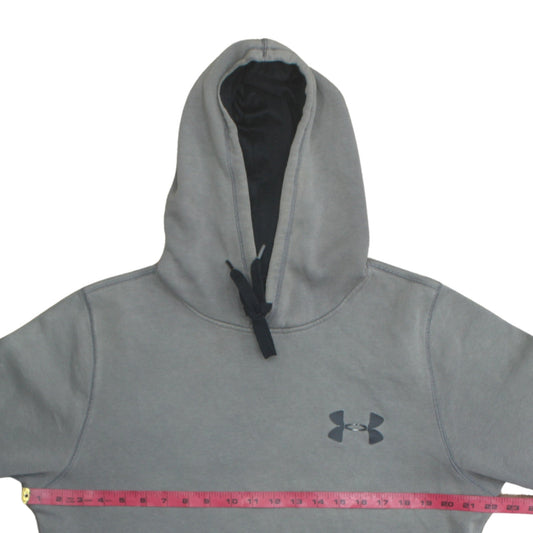 Under Armour Men's Grey Pullover Hoodie Size M Loose Fit Logo Sportswear
