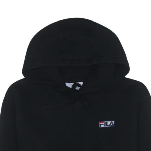 Additional view of Fila Men’s Black Pullover Hoodie, size M, Regular Fit Fleece Sweatshirt