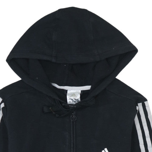 Adidas Women's Black Full Zip Hoodie Size 12 Hooded Sportswear