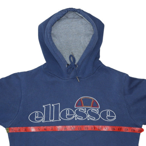 Ellesse Men's Blue Pullover Hoodie XS Logo Graphic Fleece