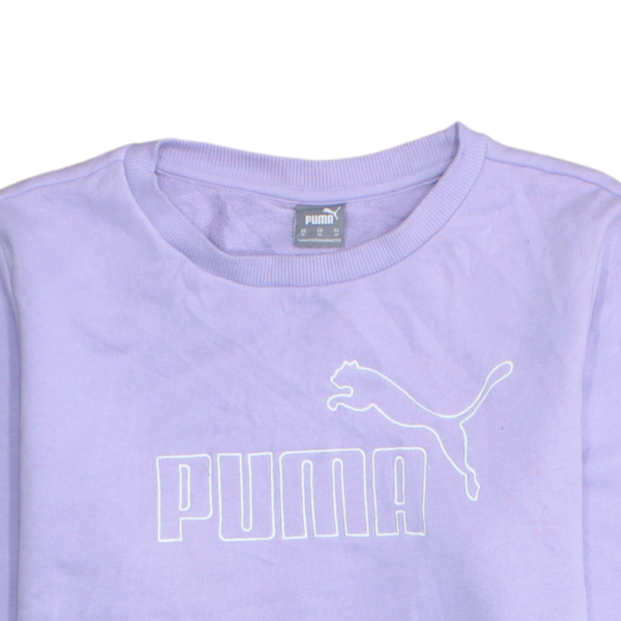 Puma Womens Purple Crew Neck Pullover Sweatshirt Size M
