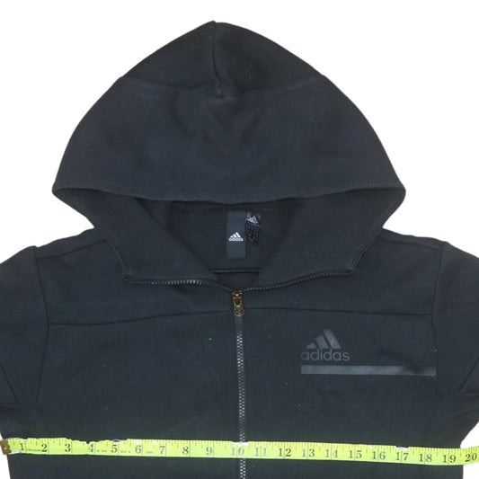 Adidas Men’s Black Full Zip Hoodie Small Fleece Sportswear