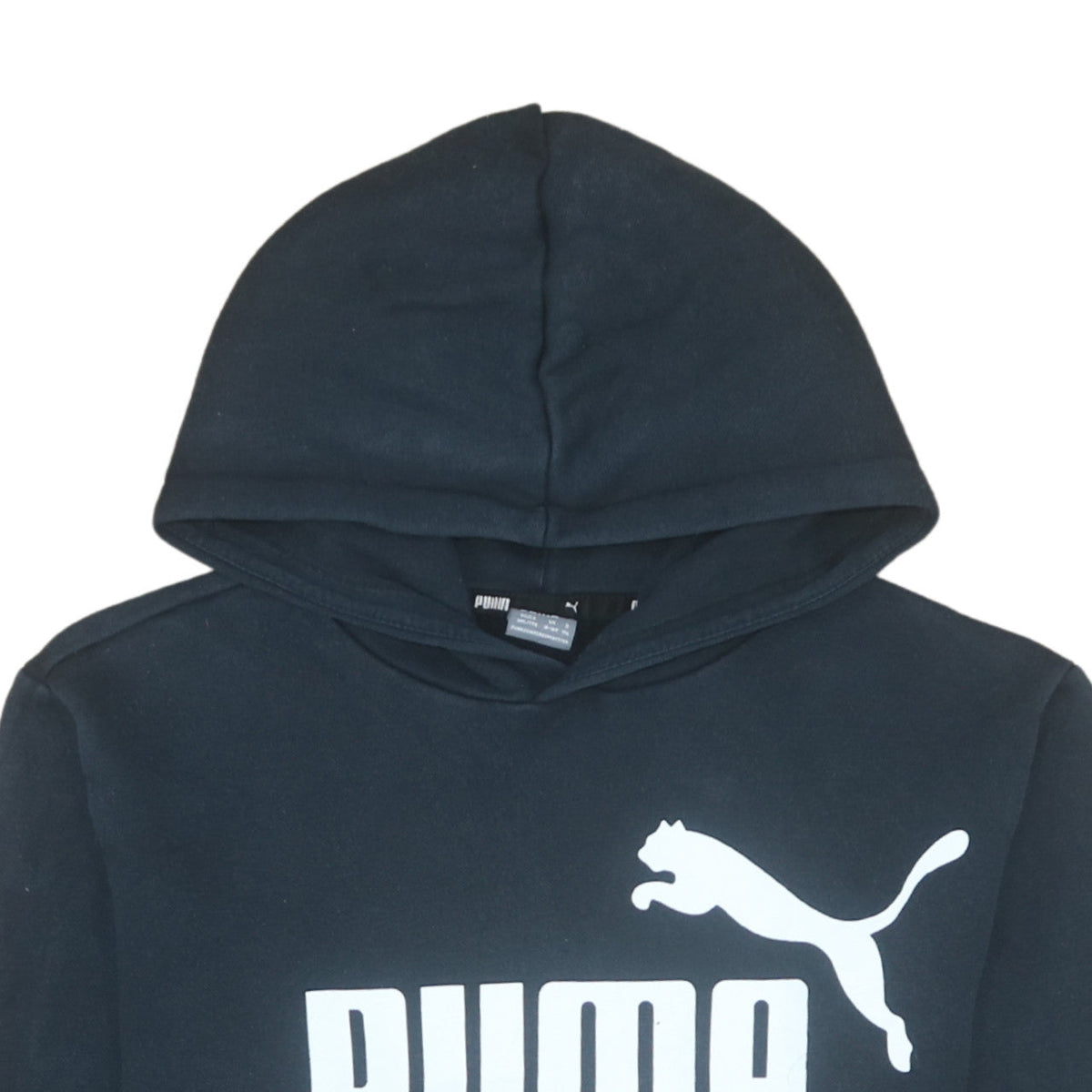 Additional view of Puma boys’ black pullover hoodie 15-16 years fleece logo sweatshirt