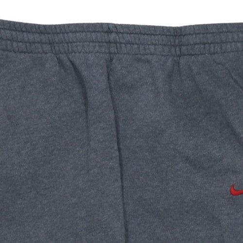 Nike Men's Grey Fleece Sweatpants L Regular Fit Elastic Waist