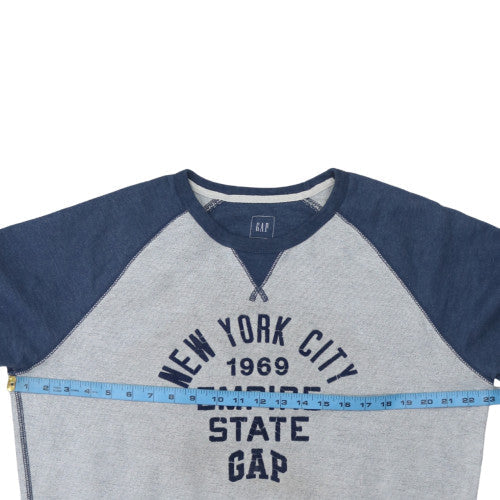 GAP Men's Blue XL Pullover Sweatshirt New York City Graphic Print