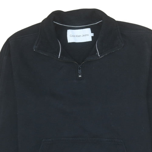 Calvin Klein Jeans Men's Black 1/4 Zip Sweatshirt Size S