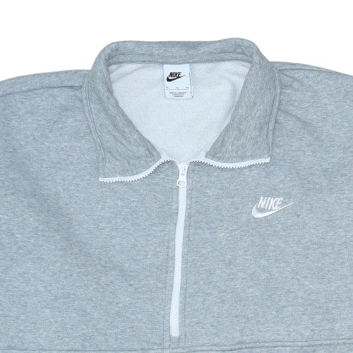 Nike Men's Grey XL 1/2 Zip Fleece Sweatshirt Regular Fit
